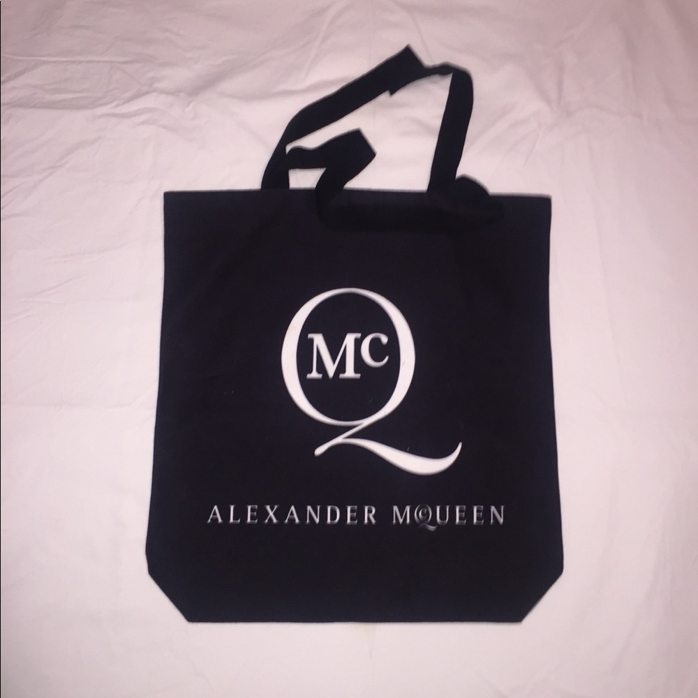 MCQ by Alexander McQueen black and white logo tote